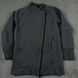 Lululemon Back To It Wrap Jacket Womens 2 Gray Asymmetrical Full Zip‎ Pockets
